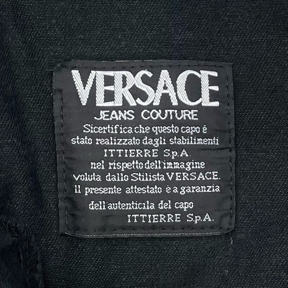 Versace Vintage Black Denim High Waist Jeans - Picture 4 of 4